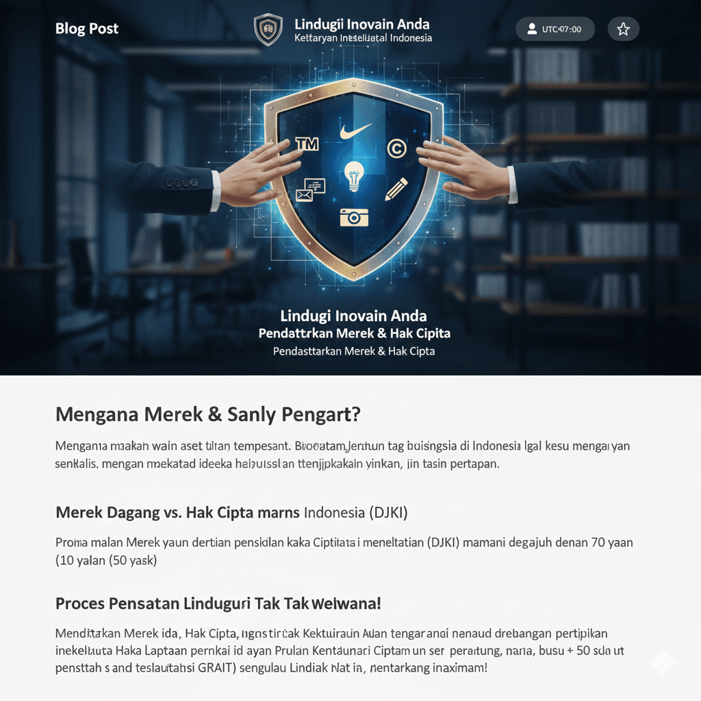 Lindungi Inovasi Anda: Pentingnya Pendaftaran Merek & Hak Cipta di Indonesia